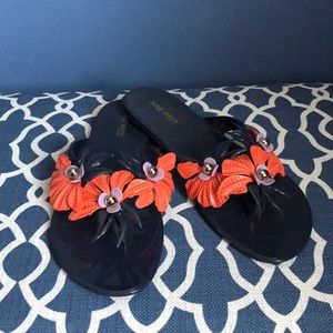 Nine West Navy Jelly Sandal Size 9